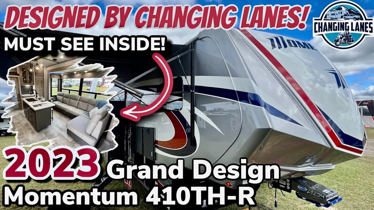 NEW 2023 Grand Design Momentum 410TH-R | New Floor Plan Designed by Changing Lanes!