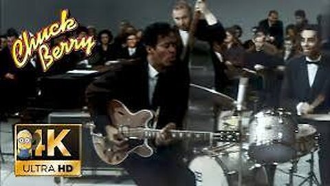 Chuck Berry AI 4K Colorized Enhanced - Roll Over Beethoven 1965 (Sound Un-normalised)