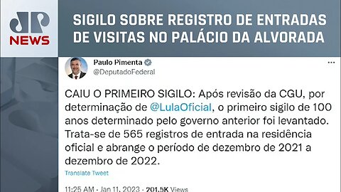 Lula determina primeira revisão de sigilo imposto por Bolsonaro