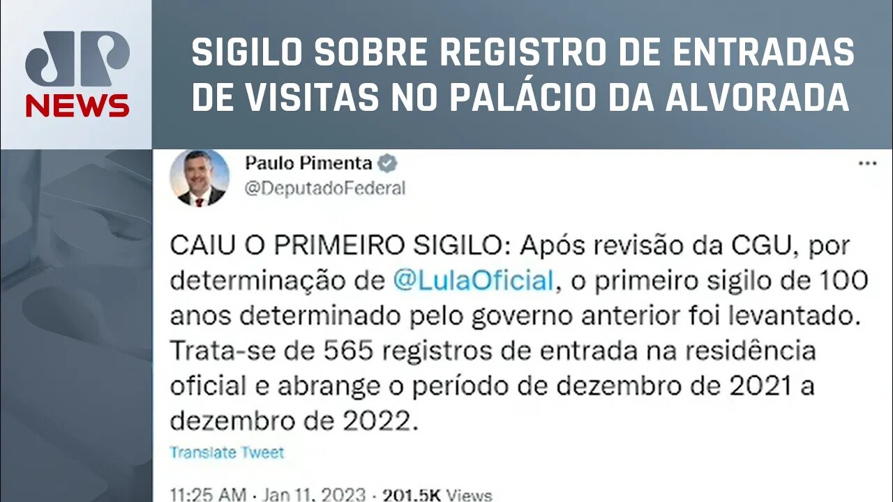 Lula determina primeira revisão de sigilo imposto por Bolsonaro