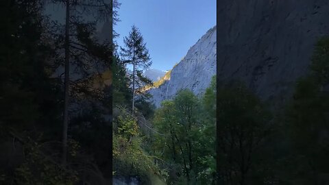 Early morning at Trummelbach Falls in Lauterbrunnen, Switzerland!