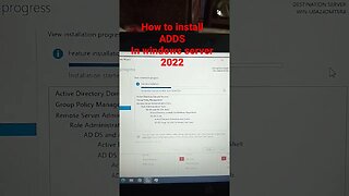Install ADDS in windows server 2022 #shorts #short #ytshorts #viral #shortvideo #server