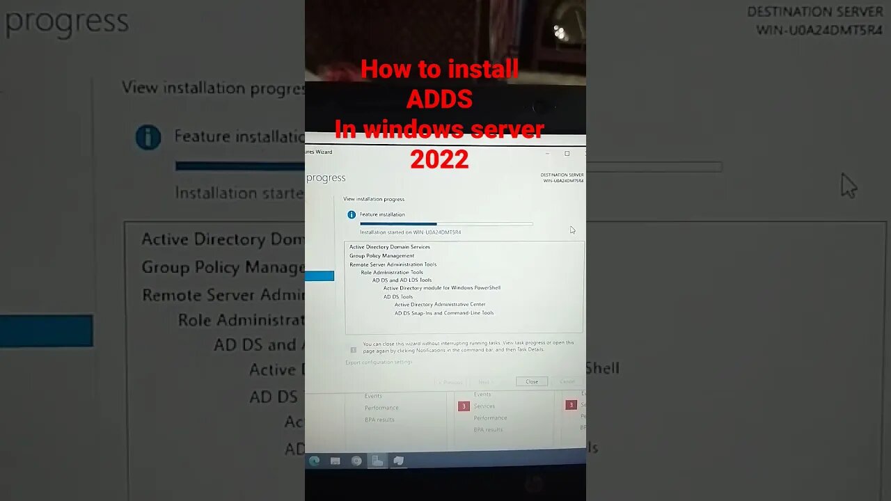 Install ADDS in windows server 2022 #shorts #short #ytshorts #viral #shortvideo #server