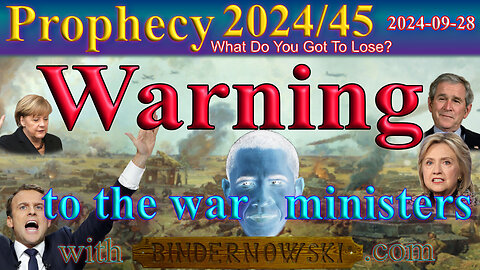 Warning - to the war ministers, Prophecy