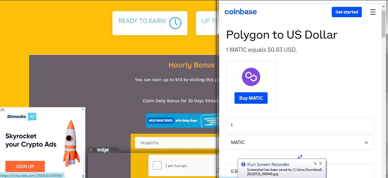 How To Earn Free Polygon MATIC TOKENS Cryptocurrency At BTC Bunch Every Hour Withdraw Via Coinbase