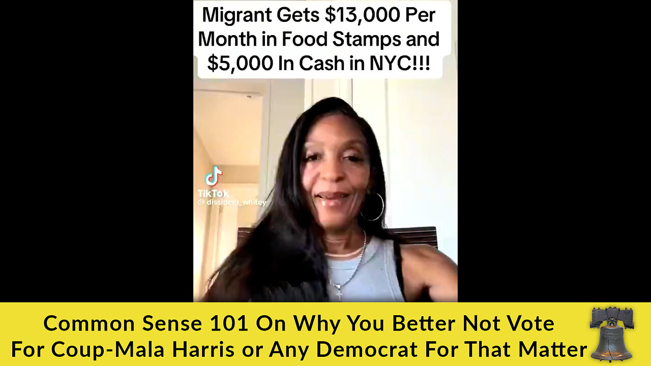 Common Sense 101 On Why You Better Not Vote For Coup-Mala Harris or Any Democrat For That Matter