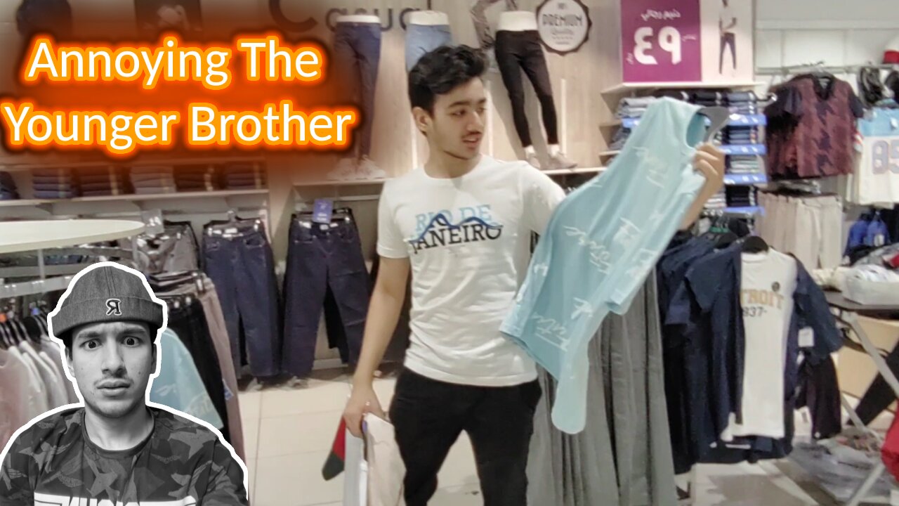 Annoying Younger Brother While He Shops!