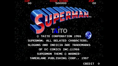 Superman Arcade Game, Taito Corporation 1988, playthrough