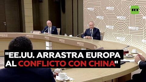 Putin: EE.UU. está arrastrando a los europeos al conflicto con China “como si fueran perritos”