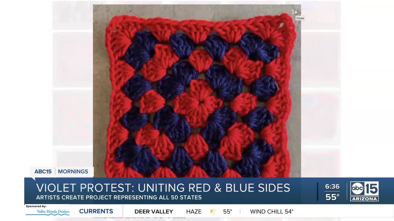 Violet Protest: uniting red and blue sides