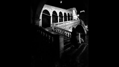 Phantom Photographed on Bridge in Venice, Italy