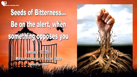 JESUS EXPLAINS.. SEEDS OF BITTERNESS.. BE ON THE ALERT, WHEN SOMETHING OPPOSES YOU 💕