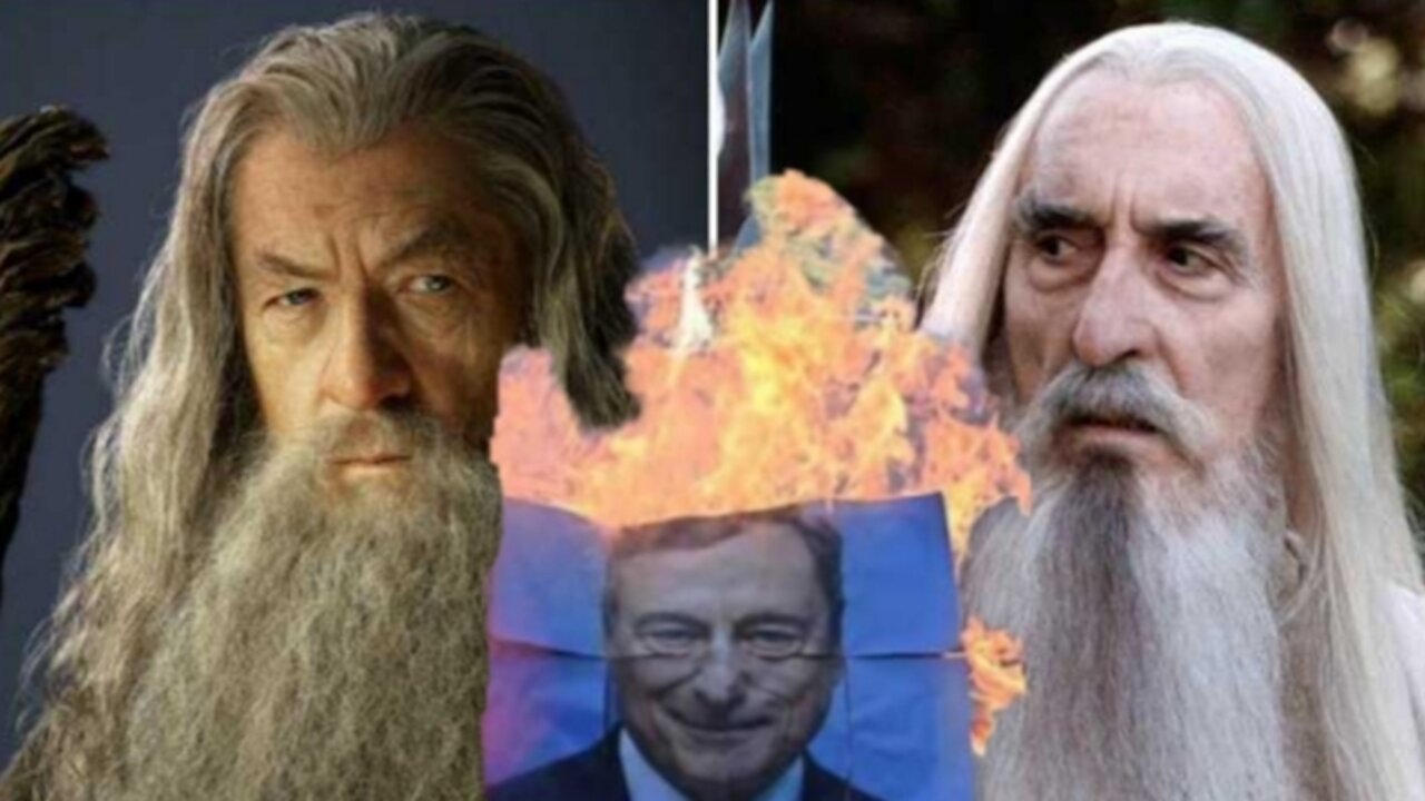 NWO, CINEMA: Film Il signore degli anelli, Mario Draghi, Saruman e Gandalf... massoneria e Nuovo Ordine Mondiale