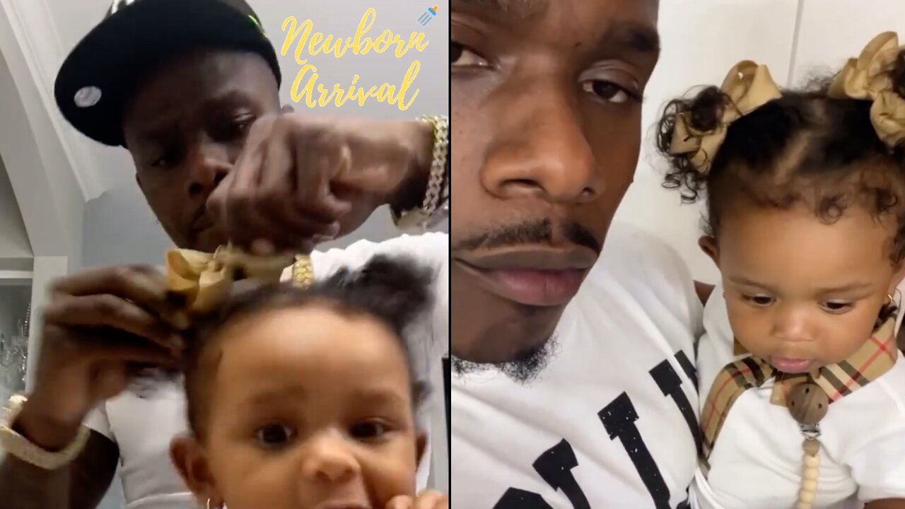 DaBaby Styles Daughter Velour's Hair During Daddy Duty! 💆🏽‍♀️