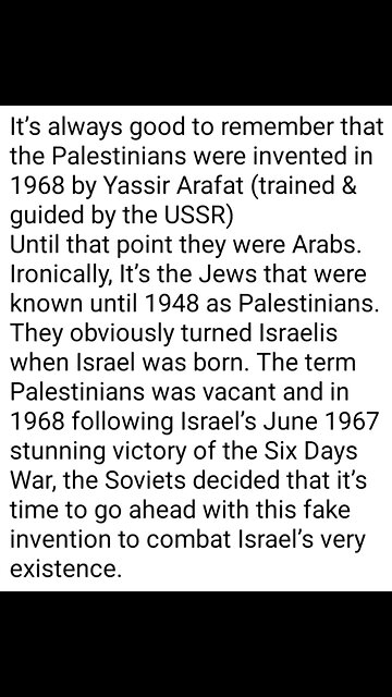 1968 - The invention of Palestine