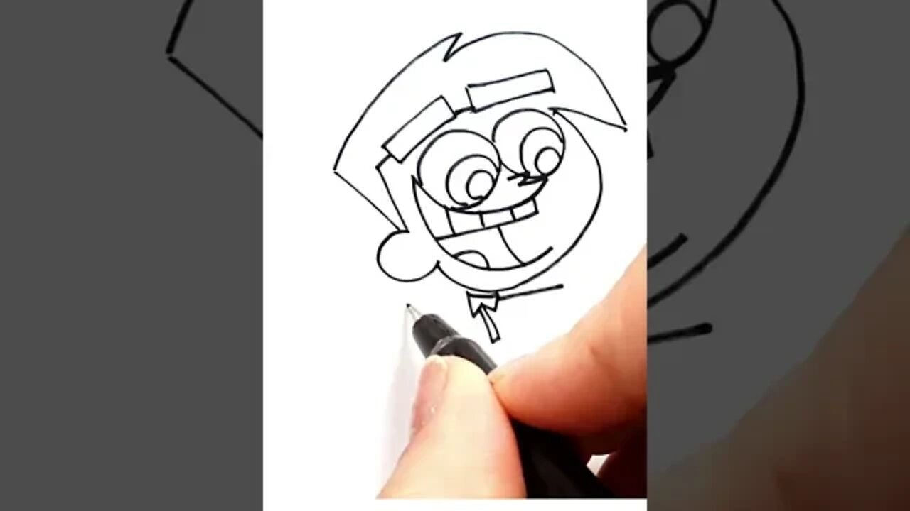 How to draw and paint Cosmo from The Fairly OddParents #shorts