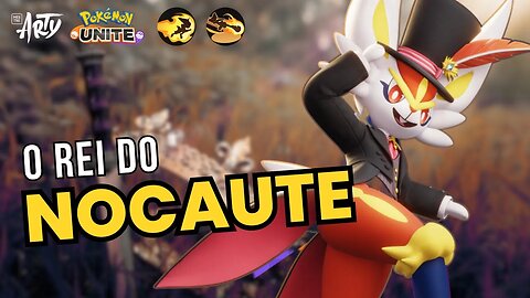 🔥Cinderace é o maior nocauteador do Pokémon Unite? Levei 12 e contando | Gameplay Pokémon Unite