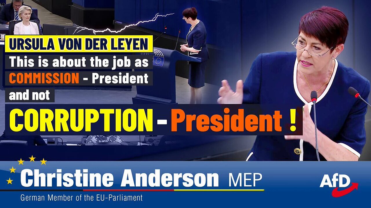 MEP Christine Anderson thrashes Ursula von der Leyen before EU Parliament