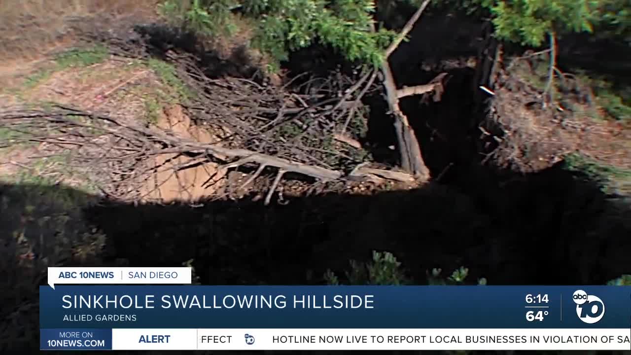 Homeowners worried about massive sinkhole in Allied Gardens