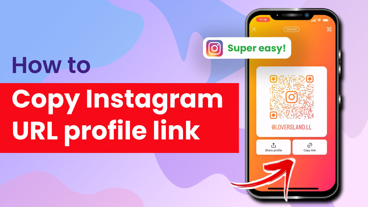 How to copy my Instagram URL profile link