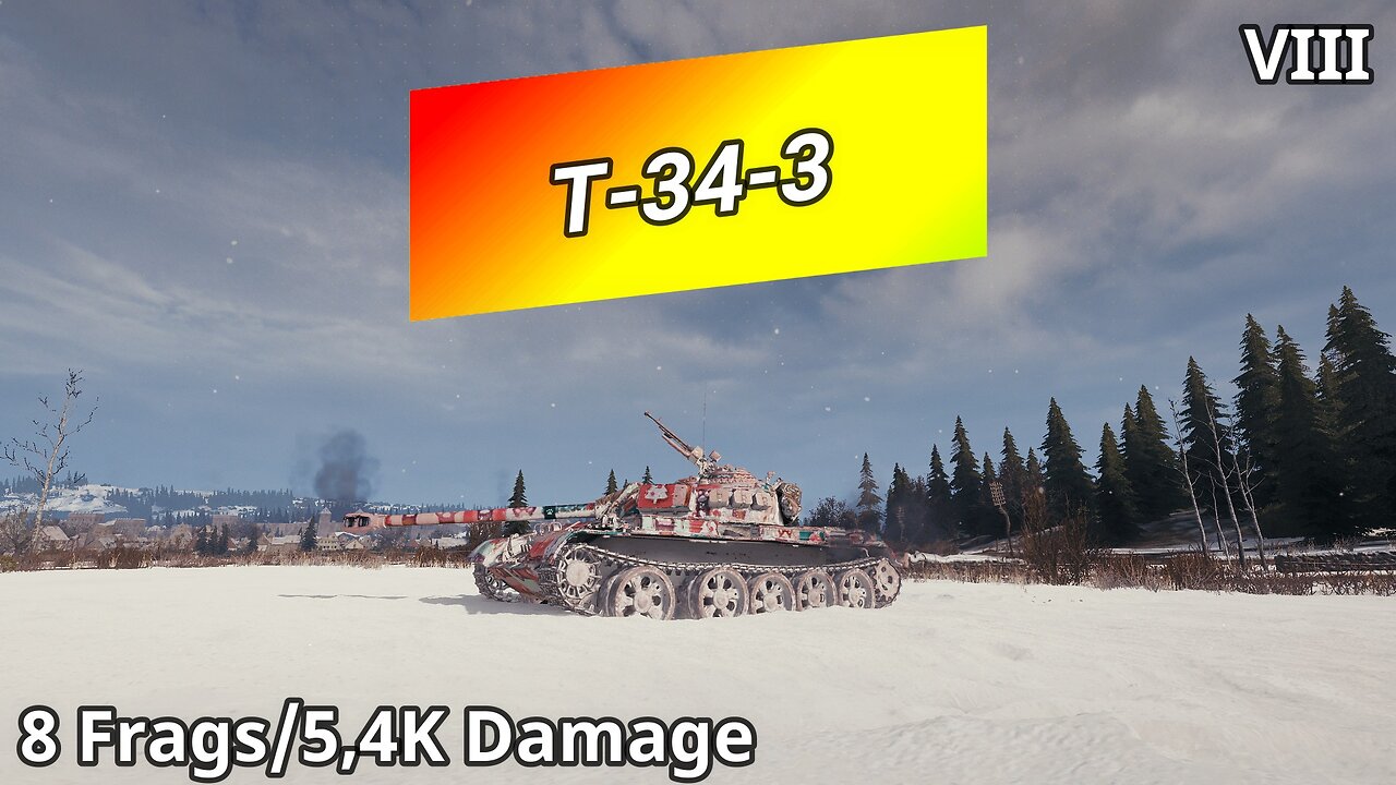 T-34-3 (8 Frags/5,4K Damage) | World of Tanks