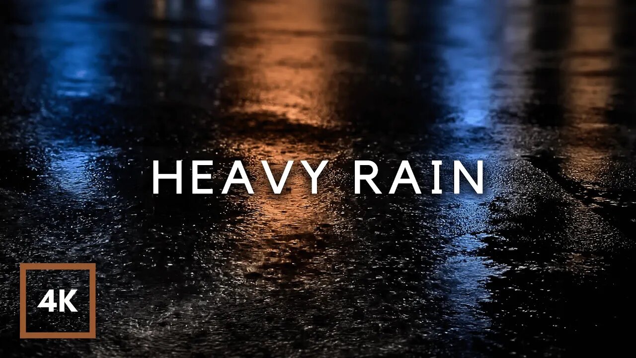 Heavy Rain on Old Road to Sleep in 2 Minutes. Strong Rain Sounds to fight Insomnia, Block Noise