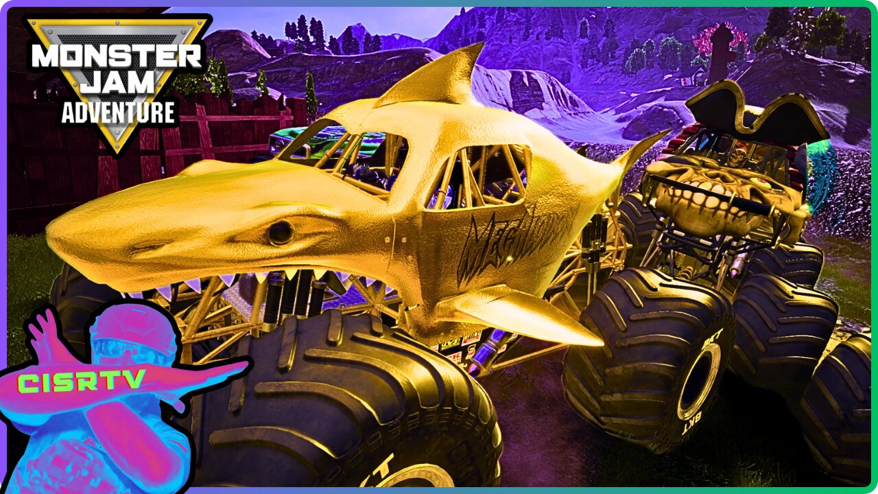 Monster Jam ADVENTURE | Searching for Pirate Treasure | MEGALODON Chases CAPTAIN'S CURSE | Ep 4