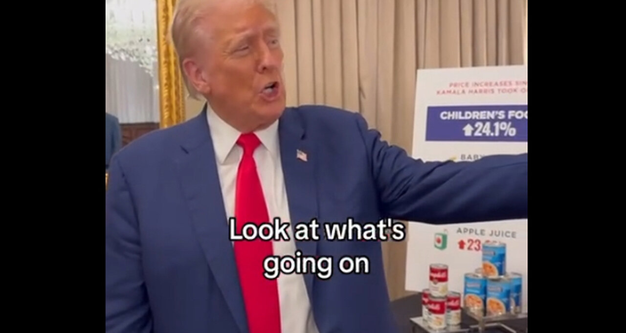 Trump Displays How Much Food Items Have Gone Up in New TikTok