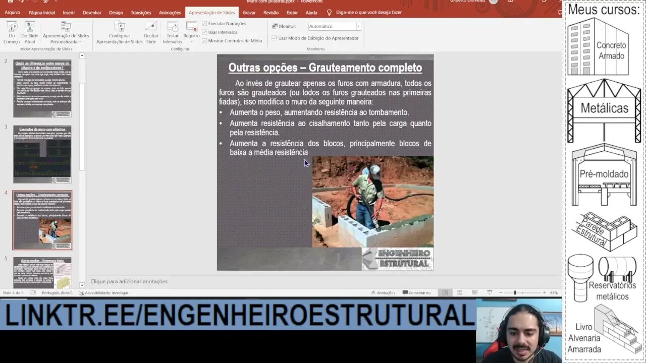 Muros de arrimo com pilastras e como resolver muros altos - Eng. Estrutural