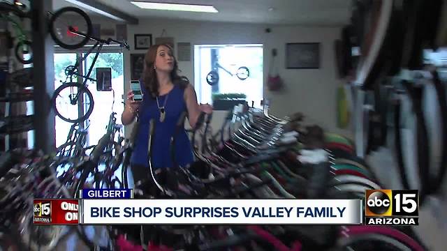 Gilbert bike shop surprises Valley family with random act of kindness