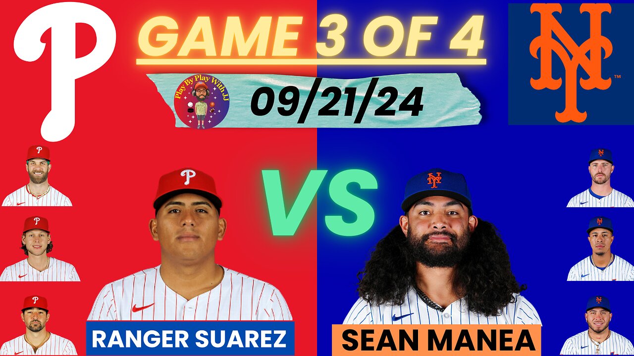 Philadelphia Phillies vs. New York Mets LIVE PLAY-BY-PLAY (09-21-24) #phillies #mets #mlb