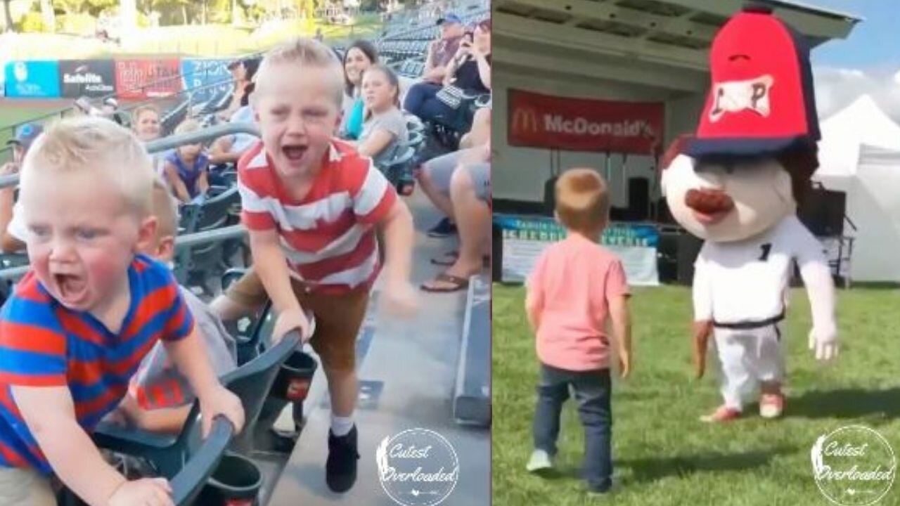 Kids vs Mascot _ Try Not To Laugh Challenge _ Babies Funny