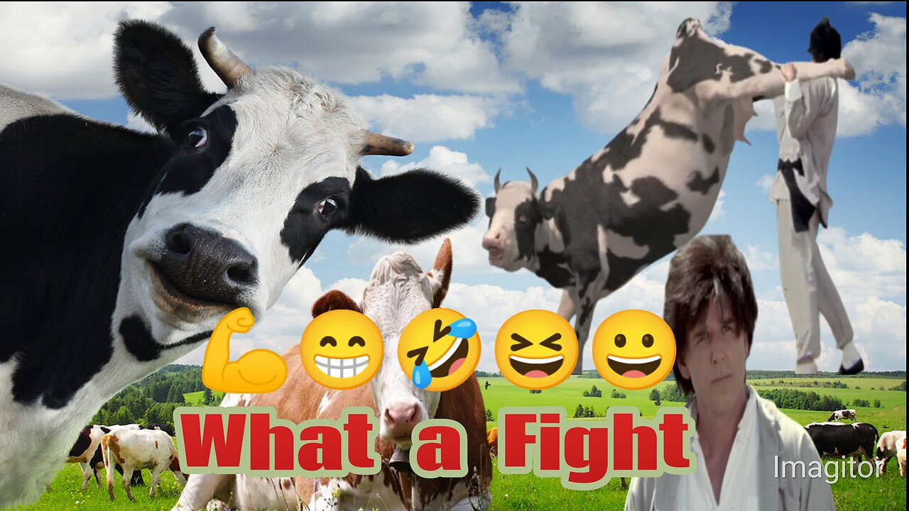 Big Fight Men vs cow it's so funny 🤣🤣