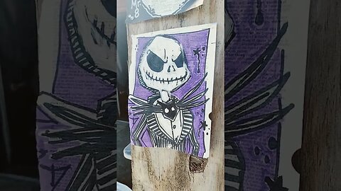 Jack skellington on old book page