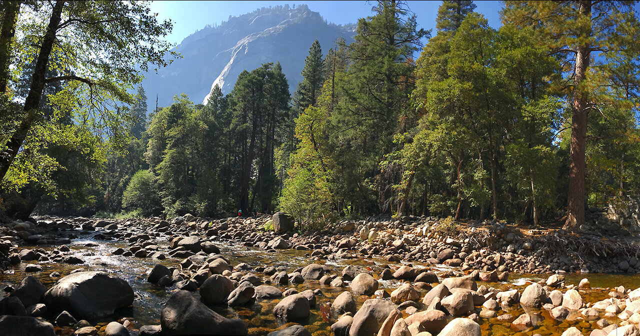 Sounds Of Stream, Water, Wildlife & Ambient Music With Black Screen