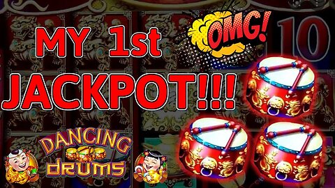 OMG!! My First JACKPOT Ever on DANCING DRUMS (Caught Live)