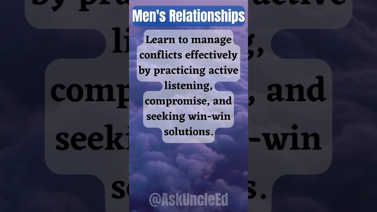 Men's Relationships : Active Listening