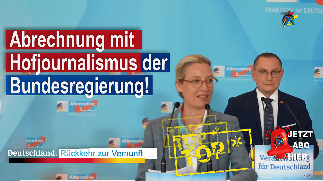 Alice Weidel und Tino Chrupalla rechnen mit Hofjournalismus der Bundesregierung ab