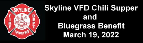 Skyline VFW Benefit, Chili supper and Bluegrass