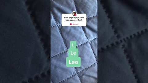 matirialgurl01 Video's How large is your cake using your zodiac?
