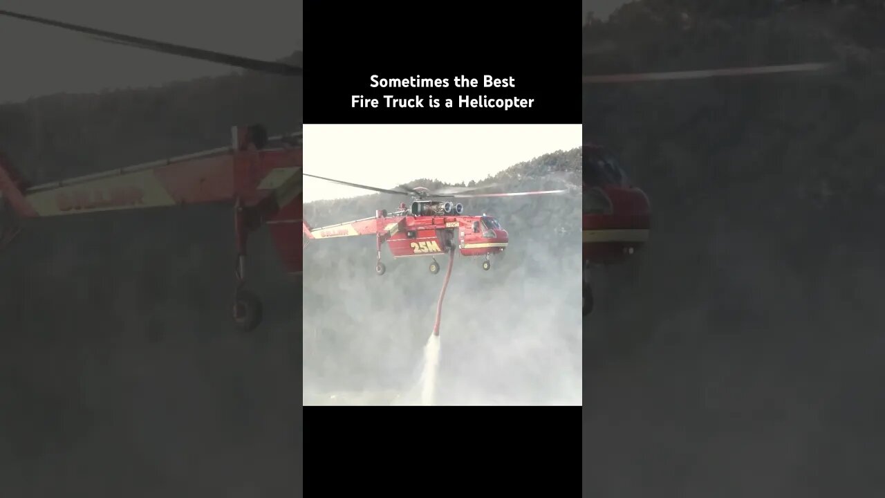 Sometimes there are no roads to the fire. #SkyCrane #Helicopter #FireFighting