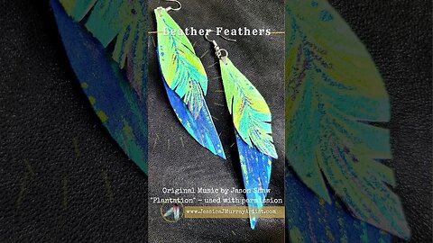 Summer Field 4 inch leather feather earrings