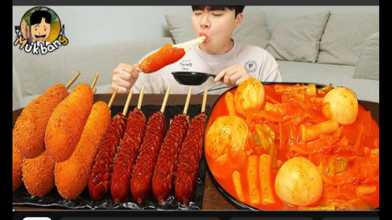 ASMR MUKBANG | RICE CAKE Tteokbokki, Fire Noodles, Hot dog, sausage recipe ! eating