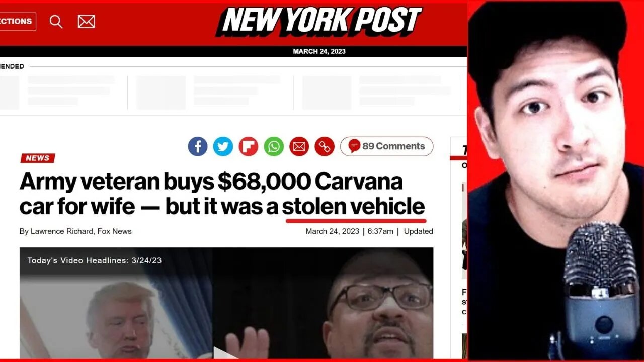 ARMY VET BUYS $68,000 CARVANA CAR, BUT ITS STOLEN