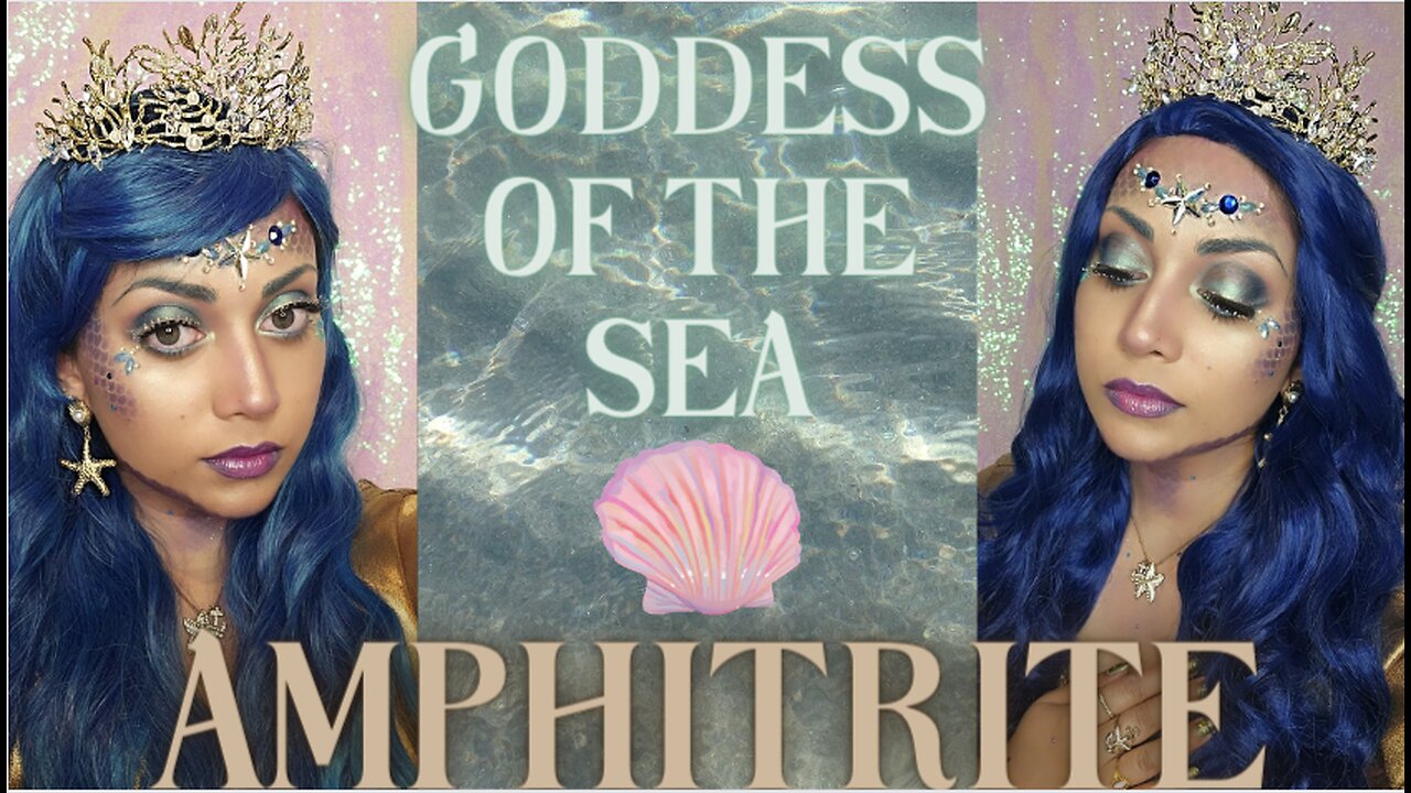 Amphitrite Goddess of the Sea Mermaid Halloween Makeup Tutorial!