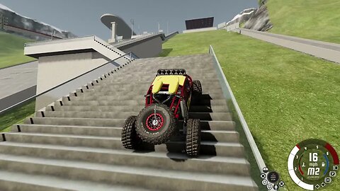 Beam ng rock crawler vs car jump arena stairs