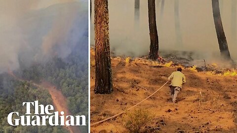 Firefighters tackle wildfires in south-west Turkey