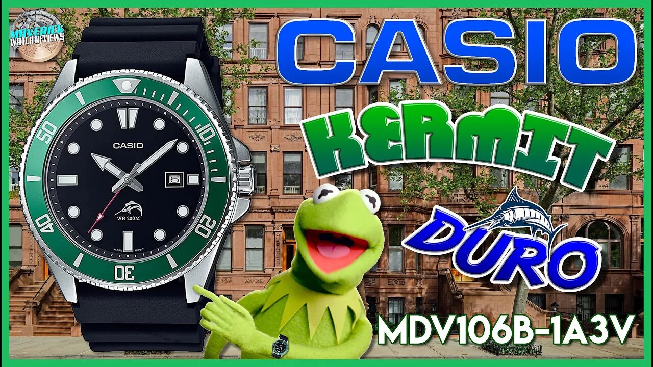 Hi-Ho! | Casio Kermit Duro 200m Quartz Diver Unbox & Review MDV106B-1A3V
