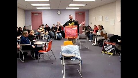 Preacher Preaches IN COLLEGE CLASSROOM! | UNC-Charlotte | Kerrigan Skelly
