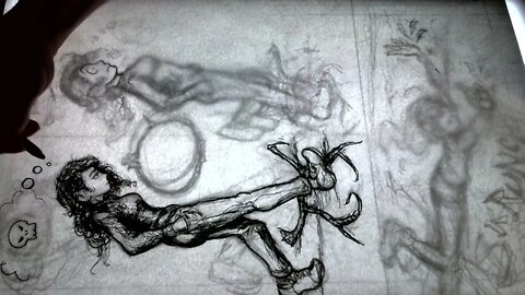 Comic Art Timelapse: Charcoal Drawing for Page 127